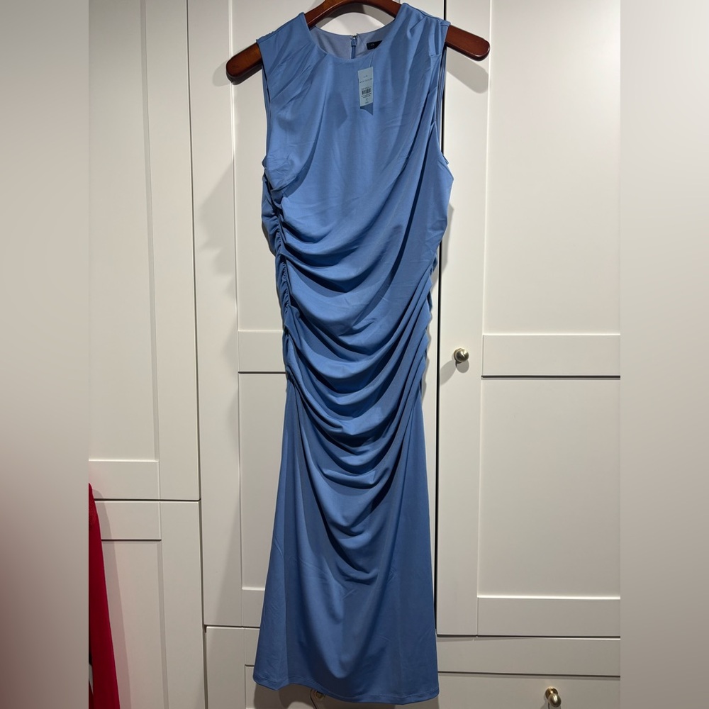Ann Taylor Ruched Midi Dress